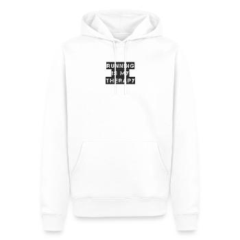 Laufen - running is my therapy - Männer Premium Bio Hoodie - Weiß - Vorne - Nico (187cm)