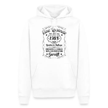 Geburtsjahr 1988 Vintage Geburtstag Legende 1988 - Männer Premium Bio Hoodie - Weiß - Vorne - Nico (187cm)