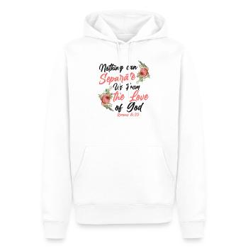 Christian Bible Verse Quote Rose - Männer Premium Bio Hoodie - Weiß - Vorne - Nico (187cm)