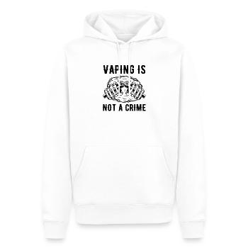 Vaping is not a Crime - Vape - Smoke - Dampfen - Männer Premium Bio Hoodie - Weiß - Vorne - Nico (187cm)