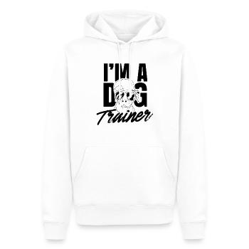Je suis un dresseur de chiens d’école de chiens - Sweat à capuche Premium bio Homme - blanc - Devant - Nico (187cm)