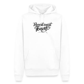 Rezeptionsteam Empfang Rezeption Rezeptionist - Männer Premium Bio Hoodie - Weiß - Vorne - Nico (187cm)