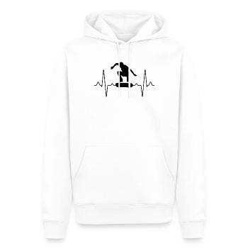 Skater Skate Heartbeat - Sweat à capuche Premium bio Homme - blanc - Devant - Nico (187cm)
