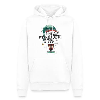 Offizielles Weihnachtsoutfit Weihnachten Wichtel - Männer Premium Bio Hoodie - Weiß - Vorne - Nico (187cm)