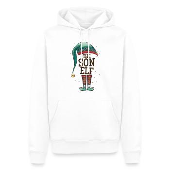 Le Fils Elfe Le Fils Elfe Tenue de Noël Garçons - Sweat à capuche Premium bio Homme - blanc - Devant - Nico (187cm)