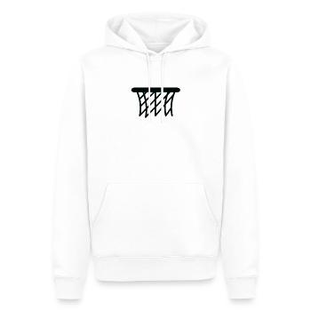 Basket-ball hoop Joueurs de basket-ball Jouer au basket-ball - Sweat à capuche Premium bio Homme - blanc - Devant - Nico (187cm)