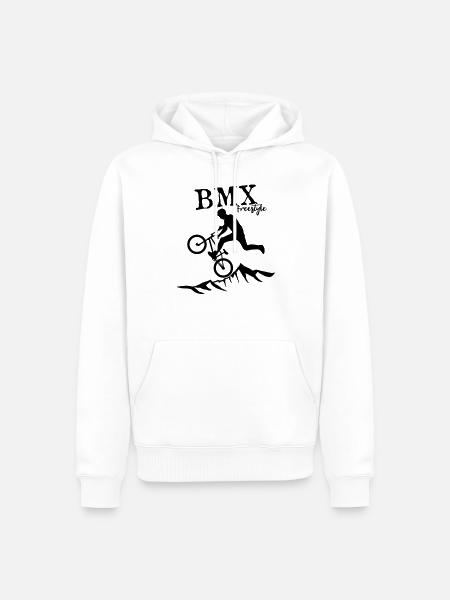 BMX freestyle - Männer Premium Bio Hoodie - Weiß