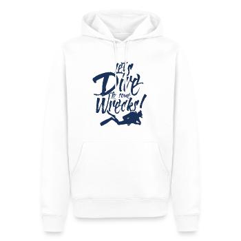 Wreck Diver Plongée Diver Plongée sur épave - Sweat à capuche Premium bio Homme - blanc - Devant - Nico (187cm)