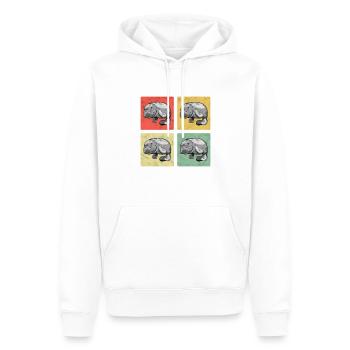 Seekuh Vintage Manati Meeressäuger Seekuh - Männer Premium Bio Hoodie - Weiß - Vorne - Nico (187cm)