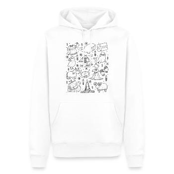 Island - Männer Premium Bio Hoodie - Weiß - Vorne - Nico (187cm)