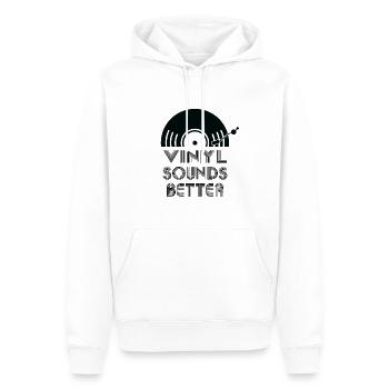Vinyl Sounds Better Plattenspieler Schallplatte - Männer Premium Bio Hoodie - Weiß - Vorne - Nico (187cm)