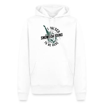 Snowboard Snowboard J’ai fait une pause - Sweat à capuche Premium bio Homme - blanc - Devant - Nico (187cm)