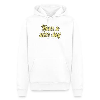 Bonne journée - Sweat à capuche Premium bio Homme - blanc - Devant - Nico (187cm)