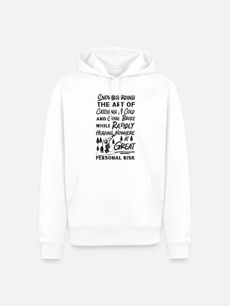 Snowboarding Snowboard - Männer Premium Bio Hoodie - Weiß