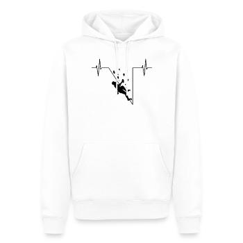 Climber ECG ligne d’escalade mur d’escalade salle d’escalade - Sweat à capuche Premium bio Homme - blanc - Devant - Nico (187cm)