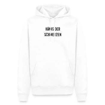 Rehasport - König der Schmerzen - Männer Premium Bio Hoodie - Weiß - Vorne - Nico (187cm)