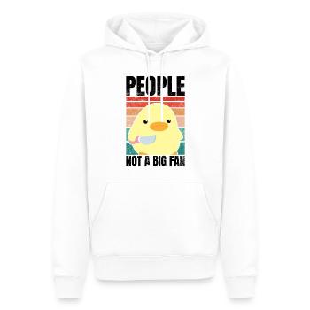 Duck With Knife - People Not A Big Fan - Men’s Premium Organic Hoodie - white - Front - Nico (187cm)