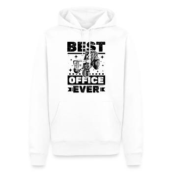 Traktor Office - Männer Premium Bio Hoodie - Weiß - Vorne - Nico (187cm)