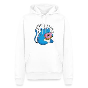 Naschkatze leckermäulchen Schleckermaul Geschenk - Männer Premium Bio Hoodie - Weiß - Vorne - Nico (187cm)