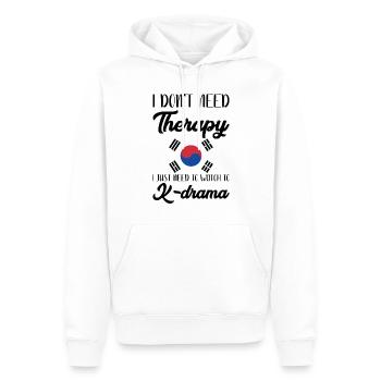 K-Drama Kdrama Korea Südkorea Seoul K-Drama - Männer Premium Bio Hoodie - Weiß - Vorne - Nico (187cm)
