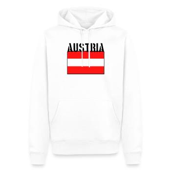 Drapeau de l’Autriche - Sweat à capuche Premium bio Homme - blanc - Devant - Nico (187cm)