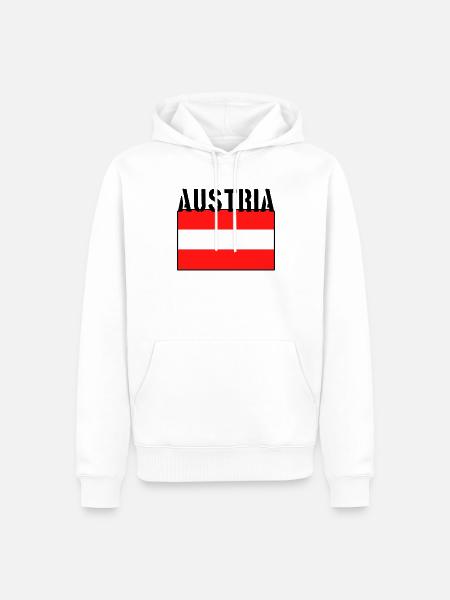 Austria Flag - Men’s Premium Organic Hoodie - white