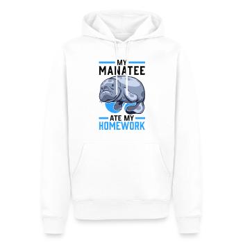 Seekuh hat Hausaufgaben gefressen Manati Seekuh - Männer Premium Bio Hoodie - Weiß - Vorne - Nico (187cm)