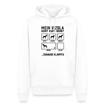 Magyar Vizsla Hundetricks Ungarischer Vorstehhund - Männer Premium Bio Hoodie - Weiß - Vorne - Nico (187cm)