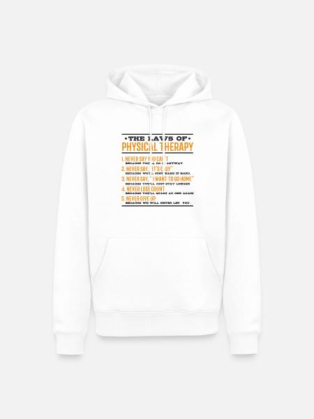 Physiotherapy Physiotherapy Physiotherapist Profession - Men’s Premium Organic Hoodie - white