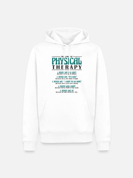 Physiotherapy Physiotherapist Therapist - Men’s Premium Organic Hoodie - white