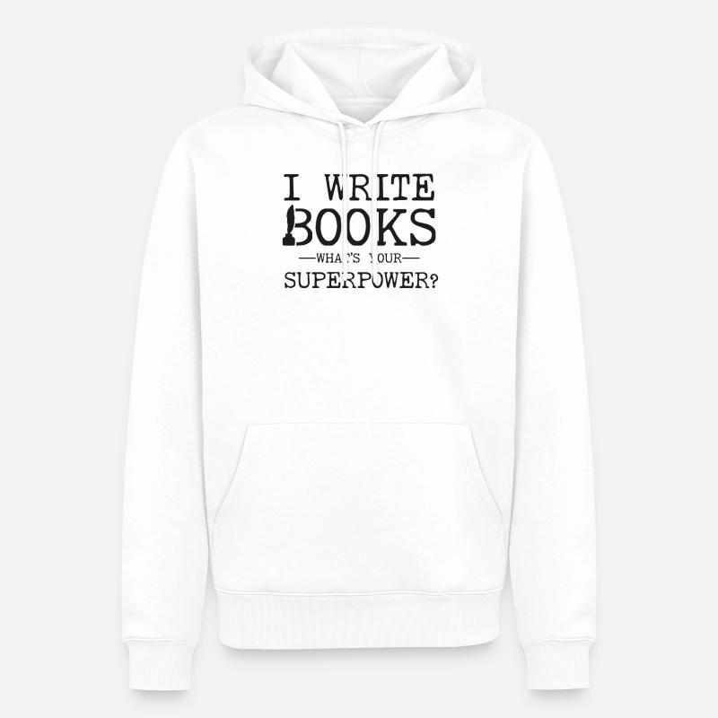 Writing Novel Writer & Published - Männer Premium Bio Hoodie - Weiß