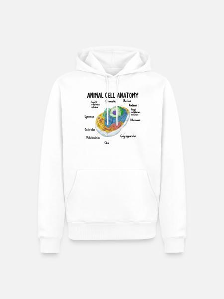 Anatomi af Animal Cell Biology Biolog Science - Herre Premium økologisk hoodie - hvid