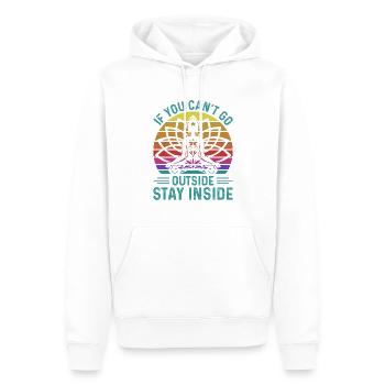 Yoga-Zitat, wenn Sie nicht nach draußen gehen können - Männer Premium Bio Hoodie - Weiß - Vorne - Nico (187cm)