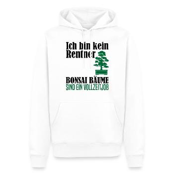 Rentner Ruhestand Bonsai Baum Spruch Geschenk - Männer Premium Bio Hoodie - Weiß - Vorne - Nico (187cm)