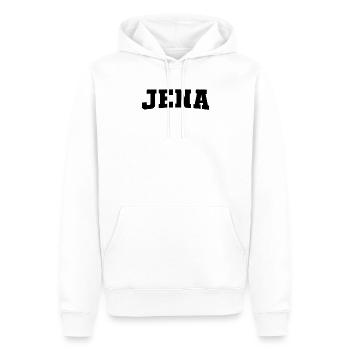 Jena - Männer Premium Bio Hoodie - Weiß - Vorne - Nico (187cm)
