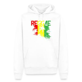 Été Jamaican Beach Rasta Reggae Jamaïque - Sweat à capuche Premium bio Homme - blanc - Devant - Nico (187cm)