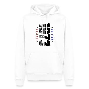 Grunge Birthday Limited Edition 1973 Naissance 1973 - Sweat à capuche Premium bio Homme - blanc - Devant - Nico (187cm)
