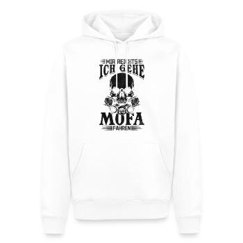 Moped Dirtbike Motorrad - Mir Reichts ich gehe - Männer Premium Bio Hoodie - Weiß - Vorne - Nico (187cm)