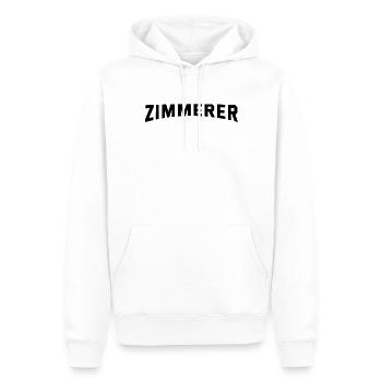 Zimmerer - Männer Premium Bio Hoodie - Weiß - Vorne - Nico (187cm)