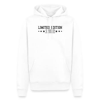Édition limitée anniversaire 1962 - Sweat à capuche Premium bio Homme - blanc - Devant - Nico (187cm)