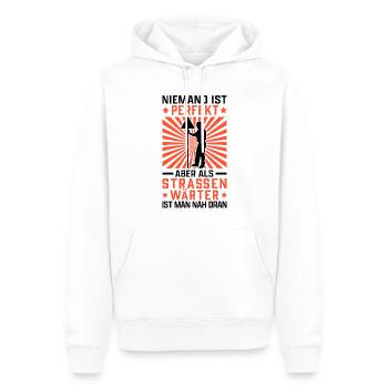 Straßenwärter perfekt Chausseewärter Straßenwart - Männer Premium Bio Hoodie - Weiß - Vorne - Nico (187cm)