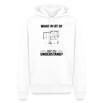 Welchen Teil Der Architektur Verstehst Du Nicht? - Männer Premium Bio Hoodie - Weiß - Vorne - Nico (187cm)