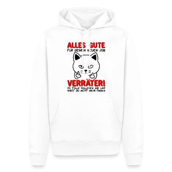 Abschied Kollege Abschiedsgeschenk Jobwechsel - Männer Premium Bio Hoodie - Weiß - Vorne - Nico (187cm)