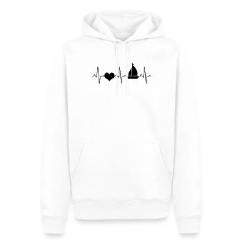 Segeln Herzschlag - Männer Premium Bio Hoodie - Weiß - Vorne - Nico (187cm)