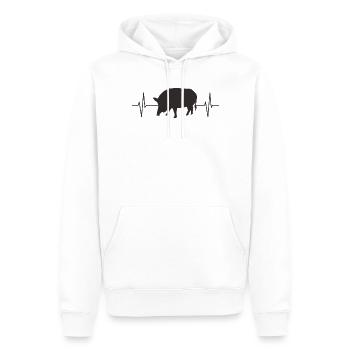 Sanglier Forêt Animaux Amoureux des animaux Cadeau - Sweat à capuche Premium bio Homme - blanc - Devant - Nico (187cm)