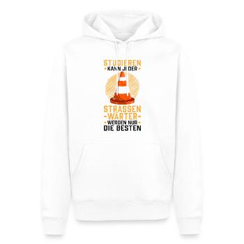 Straßenwärter studieren Chausseewärter Straßenwart - Männer Premium Bio Hoodie - Weiß - Vorne - Nico (187cm)