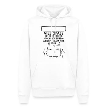 Abschiedsgeschenk Abschied Kollege Jobwechsel - Männer Premium Bio Hoodie - Weiß - Vorne - Nico (187cm)
