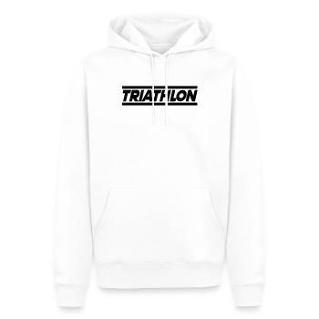 Triathlon - Männer Premium Bio Hoodie - Weiß - Vorne - Nico (187cm)