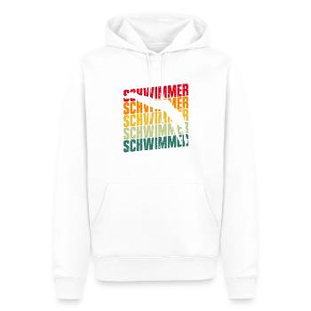 Schwimmen Wassersport Brustschwimmen im Schwimmbad - Männer Premium Bio Hoodie - Weiß - Vorne - Nico (187cm)