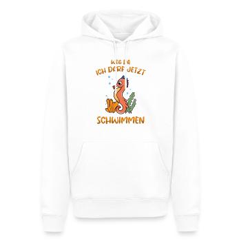 Schwimmen Seepferdchen bestanden Abzeichen - Männer Premium Bio Hoodie - Weiß - Vorne - Nico (187cm)